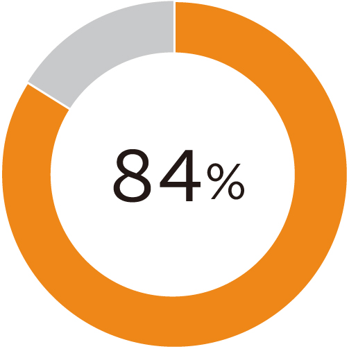 84%