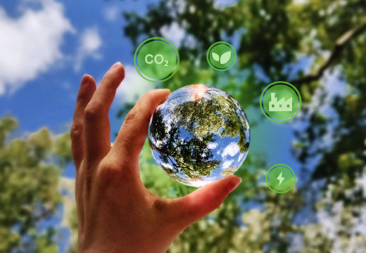 山櫻は、自社製品工場で使用する全ての電力をグリーン電力へ切り替え、 2050年に自社のカーボンニュートラル達成に向けて脱炭素経営の推進を目指します。